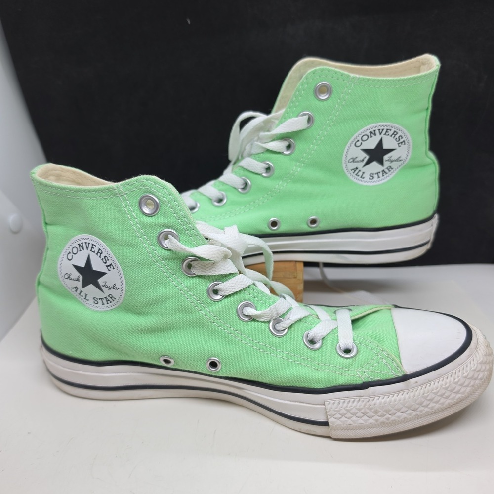 Converse Chuck Taylor All Star Hi Top Green Canvas Sneakers Mens 6.5 Women 8.5